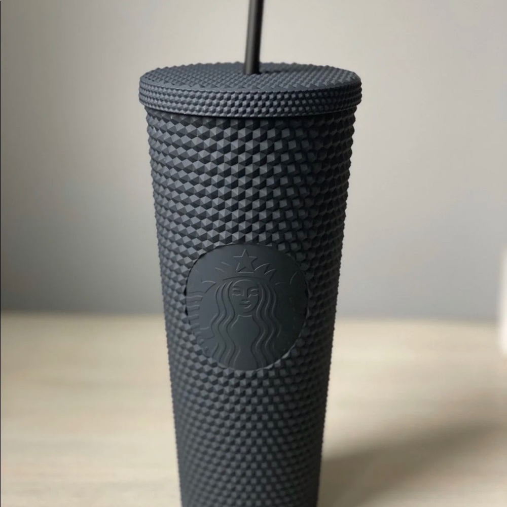 Starbucks Matte Black Cold Drink Tumbler Cup.